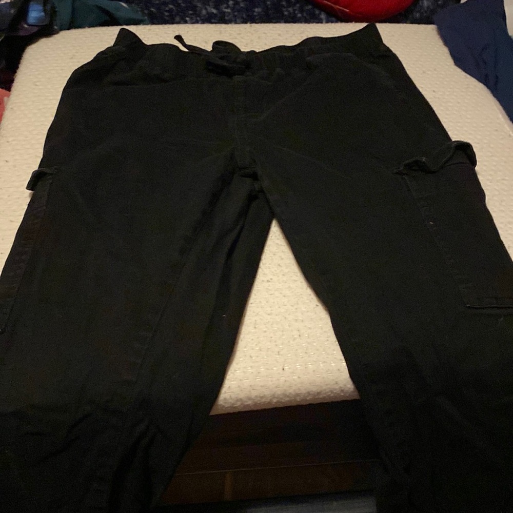 Black womens large cargo pants